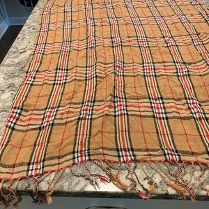 Tan Plaid Scarf